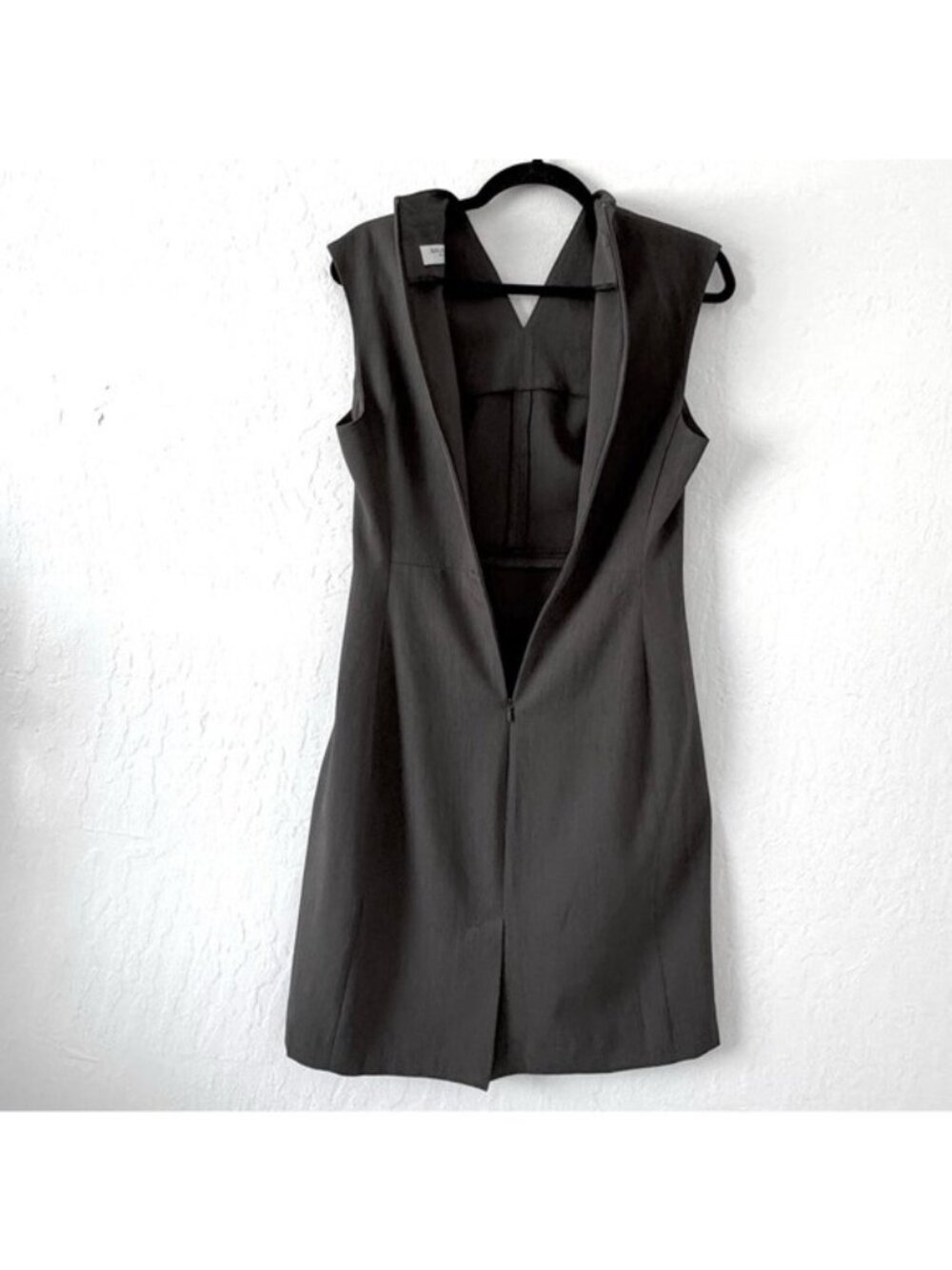 MM Lafleur The Aditi 2sleeveless shift Dress Charcoal steel gray size 6 - Picture 5 of 10